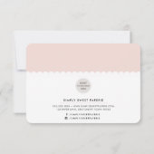 DANKEN SIE beruflich hübsches Rosa Dankeskarte (Rückseite)