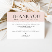 DANKEN SIE beruflich hübsches Rosa Dankeskarte