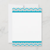 DANKEN SIE, dass süß Zickzack Aqua grau Mitteilungskarte (Rückseite)