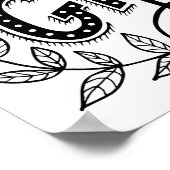 Danken Sie dem Zitat von Hand. Erntedank Poster (Ecke)