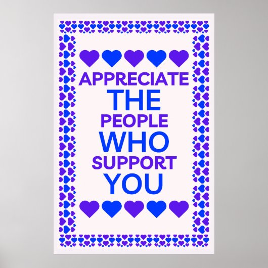 Danken Sie den Leuten, die Sie von Wall Art unters Poster (Vorne)