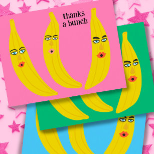 DANKEN SIE EIN BUNCH Funny Bananas Vielen Dank Nie Postkarte