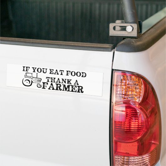 Danken Sie einem Bauern Autoaufkleber (Auf Lkw)