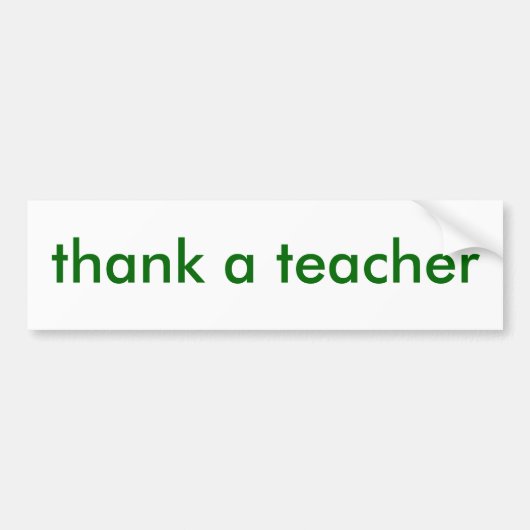 danken Sie einem Lehrer Autoaufkleber (Vorne)