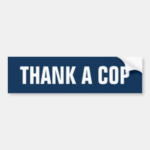 Danken Sie einem Polizisten Autoaufkleber