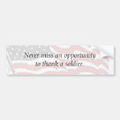 Danken Sie einem Soldaten Autoaufkleber (Vorne)