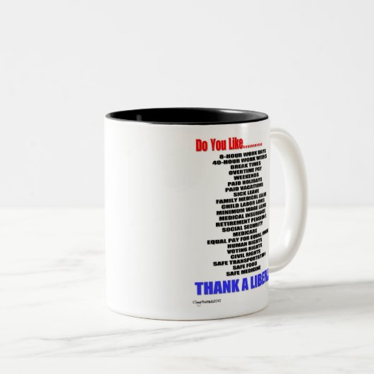 Danken Sie einer liberalen Kaffeetasse (VorderseiteRechts)