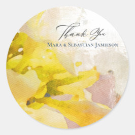 *~* DANKEN SIE, florale AR15 Elegante Künstlerisch Runder Aufkleber