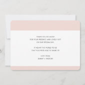 DANKEN SIE Foto einfache Kontur rot rot Dankeskarte (Rückseite)