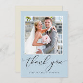 DANKEN SIE Foto Kalligraphie Ente Eigelb Dankeskarte (Vorne/Hinten)