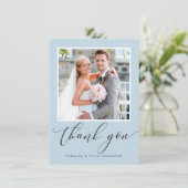 DANKEN SIE Foto Kalligraphie Ente Eigelb Dankeskarte (Stehend Vorderseite)