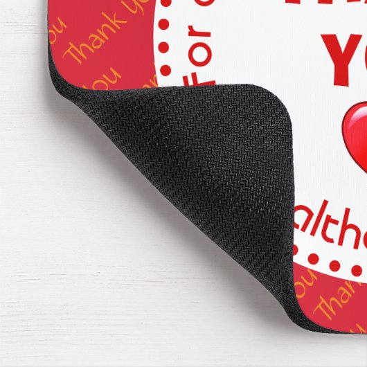 DANKEN SIE Gesundheitsfürsorge Hero individuell an Mousepad (Ecke)