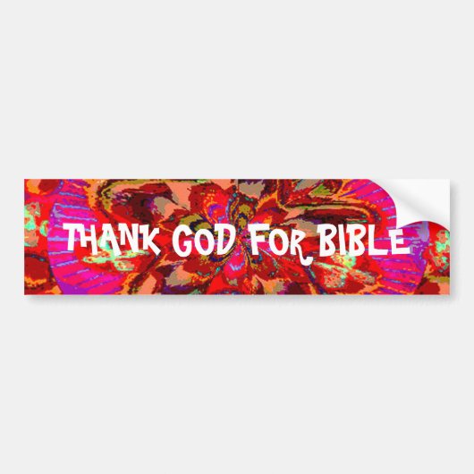 Danken Sie GOTT für Bibel Autoaufkleber (Vorne)