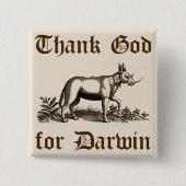 Danken Sie Gott für Darwin-Knopf Button (Vorderseite)