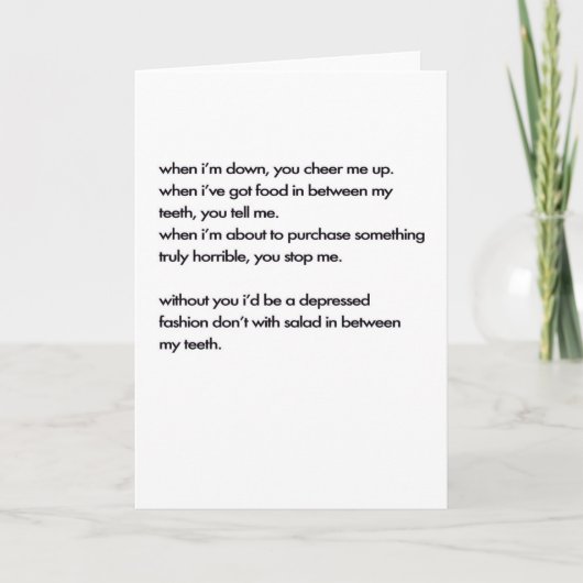 Danken Sie Gott für Freunde Dankeskarte (Vorderseite)