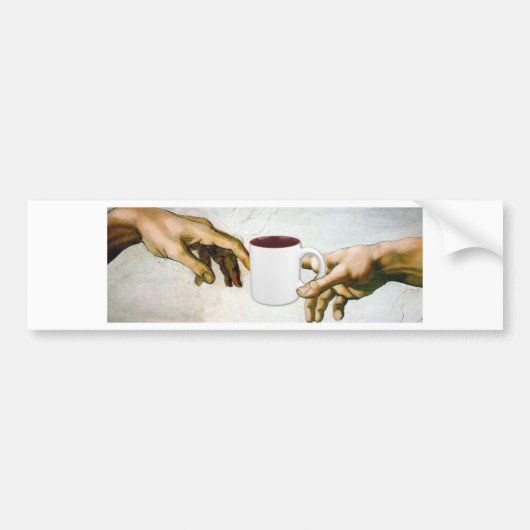 Danken Sie Gott für Kaffee Autoaufkleber (Vorne)