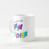 Danken Sie Güte für Schwimmen-Trainer Kaffeetasse (Vorderseite Links)