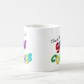 Danken Sie Güte für Schwimmen-Trainer Kaffeetasse (Mittel)