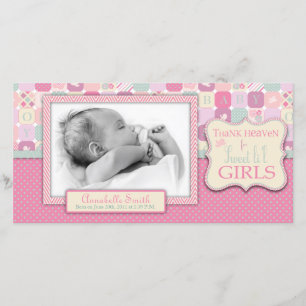 Danken Sie Himmels-Mädchen-Foto-Karte Dankeskarte