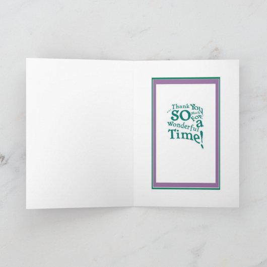 Danken Sie Ihnen-D, war Nahrung groß, die Dankeskarte (Innenseite)