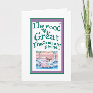 Danken Sie Ihnen-D, war Nahrung groß, die Dankeskarte