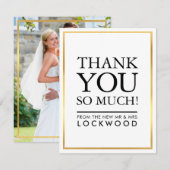 DANKEN SIE IHNEN, DASS SIE Foto EINEN Goldgrenzsta Dankeskarte (Vorne/Hinten)