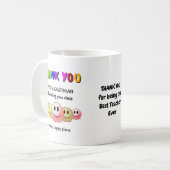 DANKEN SIE IHNEN, DIE BESTE Lehrerin JEMALS Kaffeetasse (Vorderseite Links)
