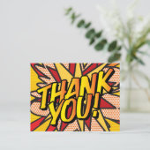 DANKEN SIE Ihre Nachricht sprechen Bubble Fun Retr Postkarte (Stehend Vorderseite)