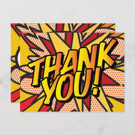 DANKEN SIE Ihre Nachricht sprechen Bubble Fun Retr Postkarte (Vorne/Hinten)