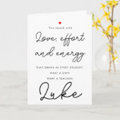 DANKEN SIE IHREN Lehrer, der eine editierbare Name Karte (Gelbe Blume)