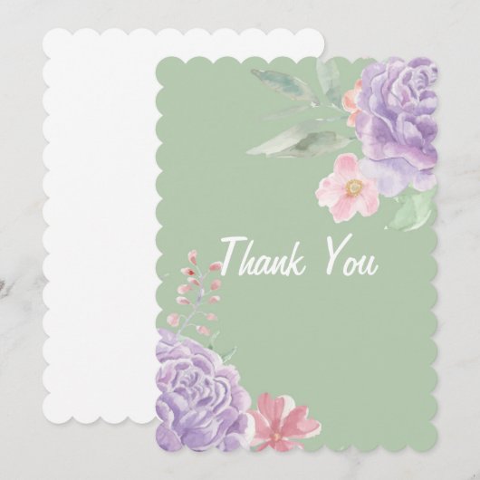 DANKEN SIE KARTE (Vorne/Hinten)