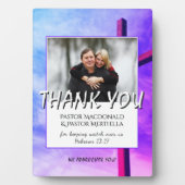 DANKEN SIE PASTOR Foto Fotoplatte (Vorderseite)