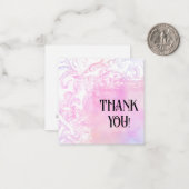 *~* DANKEN SIE Pink Dankbarkeit AP62 Flachnotiskar Mitteilungskarte (Vorderseite/Rückseite Beispiel)