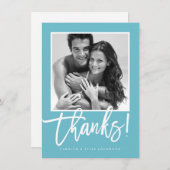 DANKEN SIE SICH einfach mit einem Buchstaben türki Dankeskarte (Vorne/Hinten)