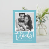 DANKEN SIE SICH einfach mit einem Buchstaben türki Dankeskarte (Stehend Vorderseite)