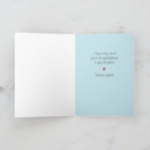 Danken Sie Sie-Ihm geht ohne Sprichwort Dankeskarte (Innenseite)