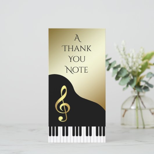 Danken Sie Symphonie Dankeskarte (Stehend Vorderseite)