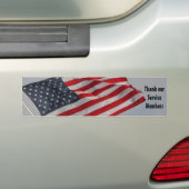 Danken Sie unseren Service-Mitgliedern Autoaufkleber (Auf Auto)