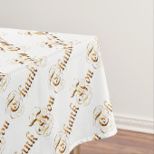 Danken Sie you.text. Tischdecke (Beispiel)