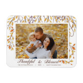 Dankend und gesegnet glücklich Erntedankfest Fall  Magnet (Horizontal)