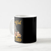 Dankend und gesegnet Pumpkin Horse Fall Thanksgivi Kaffeetasse (Vorderseite Links)