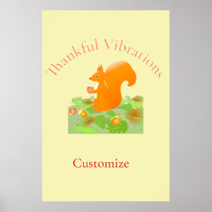 Dankend Vibes Eichhörnchen Thunder_Cove Poster