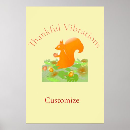 Dankend Vibes Eichhörnchen Thunder_Cove Poster (Vorne)