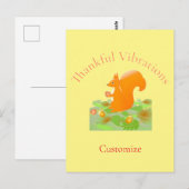 Dankend Vibes Eichhörnchen Thunder_Cove Postkarte (Vorne/Hinten)