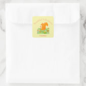 Dankend Vibes Eichhörnchen Thunder_Cove Quadratischer Aufkleber (Tasche)