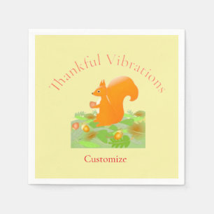 Dankend Vibes Eichhörnchen Thunder_Cove Serviette