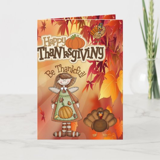 Dankende Grußkarte Feiertagskarte (Vorderseite)