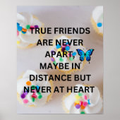 Dankende Nachricht an die besten Freunde Poster (Vorne)