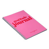 Dankenjournal Modern Bold Red - Hot Pink Notizblock (Rechte Seite)