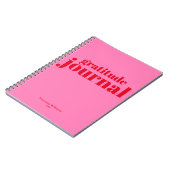 Dankenjournal Modern Bold Red - Hot Pink Notizblock (Linke Seite)